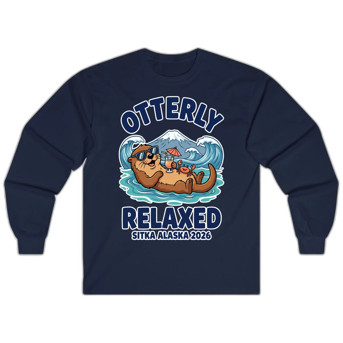 Otter Relaxed Sitka Alaska 2026 Long Sleeve Tee in Navy