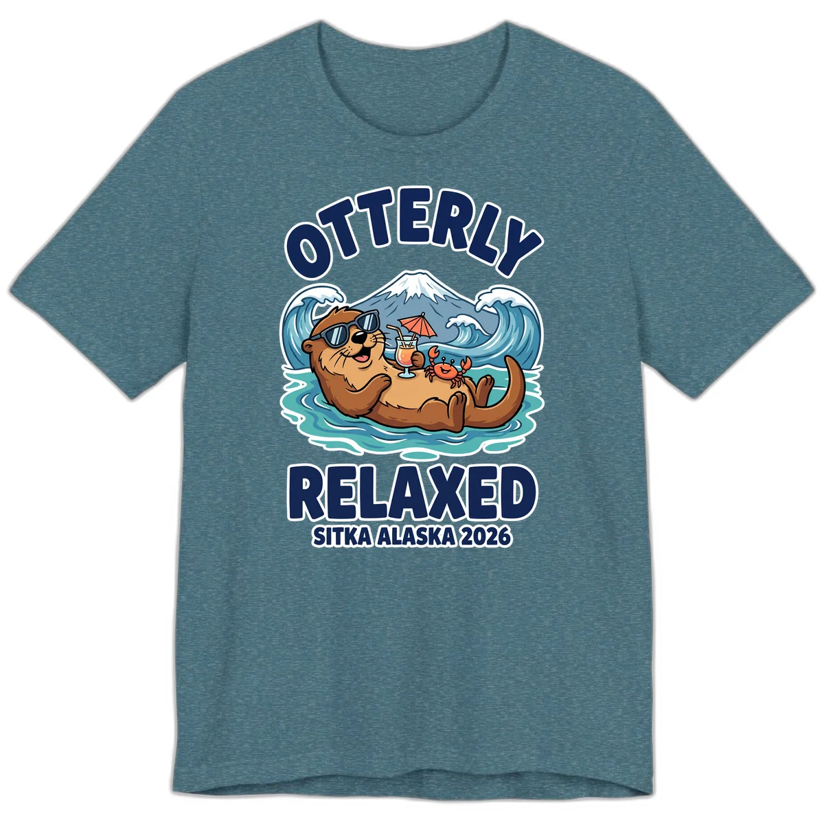 Otter Relaxed Sitka Alaska 2026 Premium T-Shirt in Heather Deep Teal