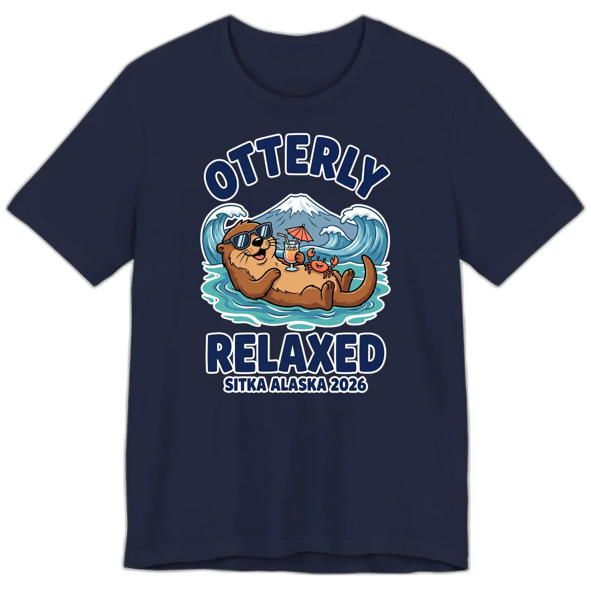 Otter Relaxed Sitka Alaska 2026 Premium T-Shirt in Navy