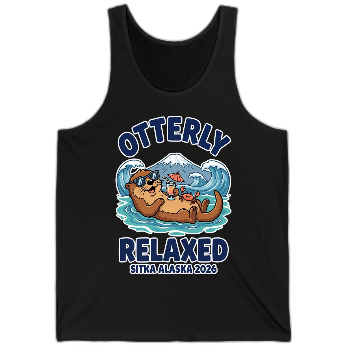 Otter Relaxed Sitka Alaska 2026 Tank Top in Black