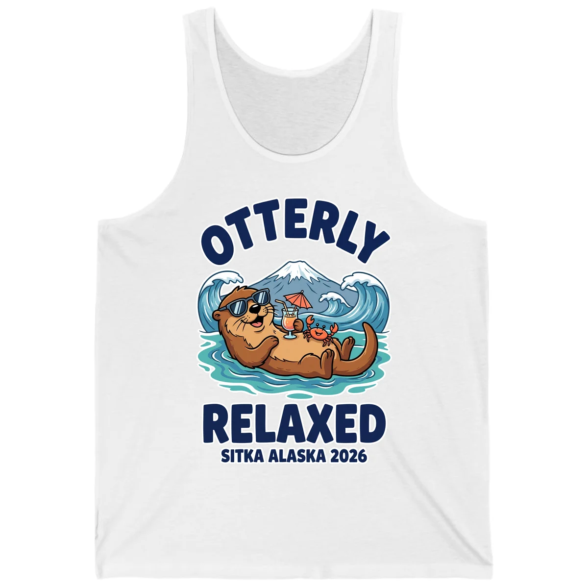 Otter Relaxed Sitka Alaska 2026 Tank Top in White