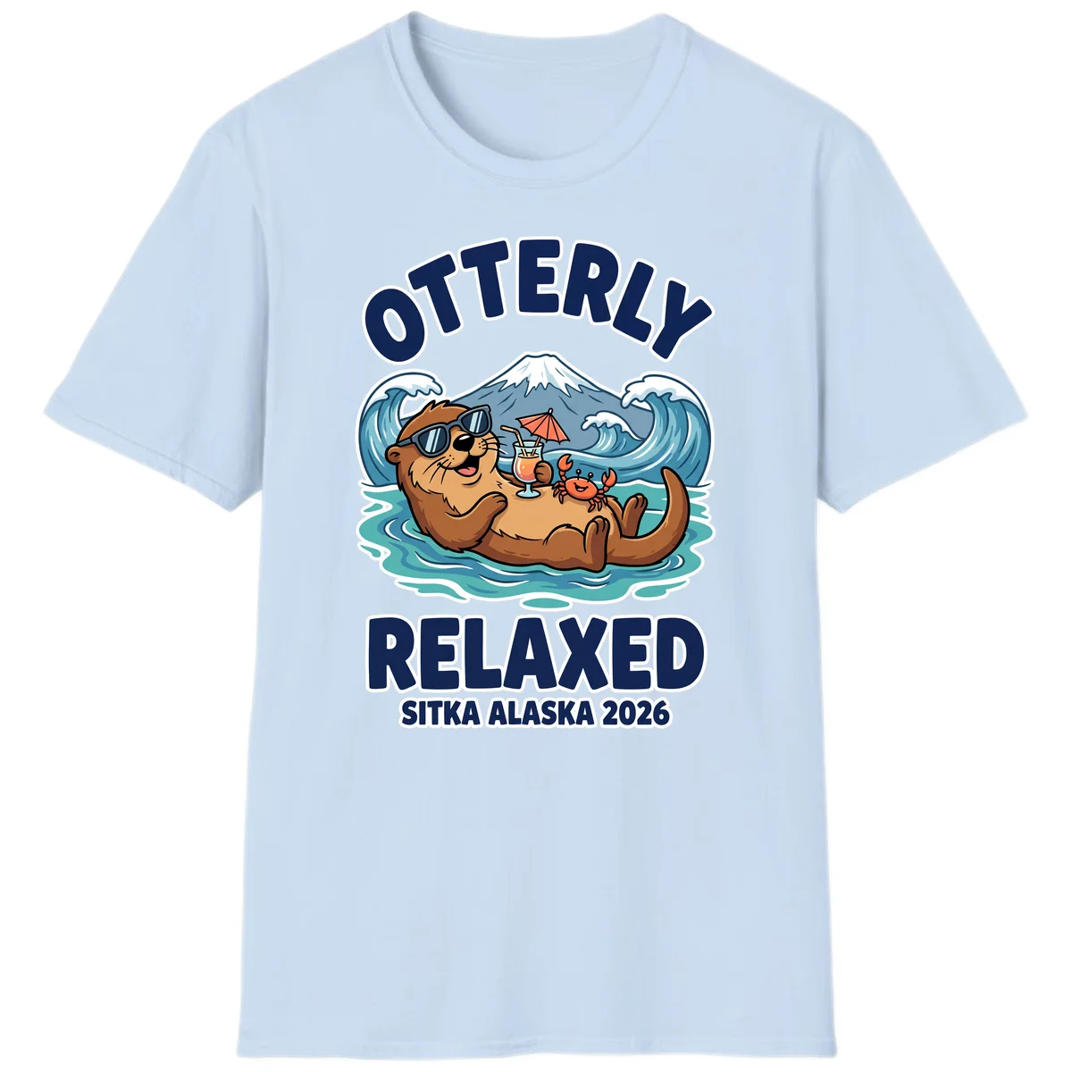 Otter Relaxed Sitka Alaska 2026 T-Shirt in Light Blue