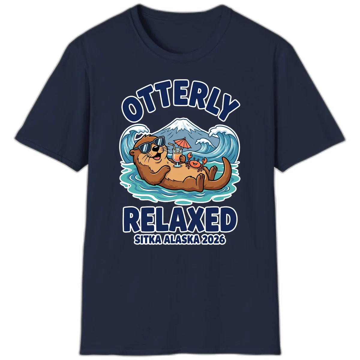 Otter Relaxed Sitka Alaska 2026 T-Shirt in Navy