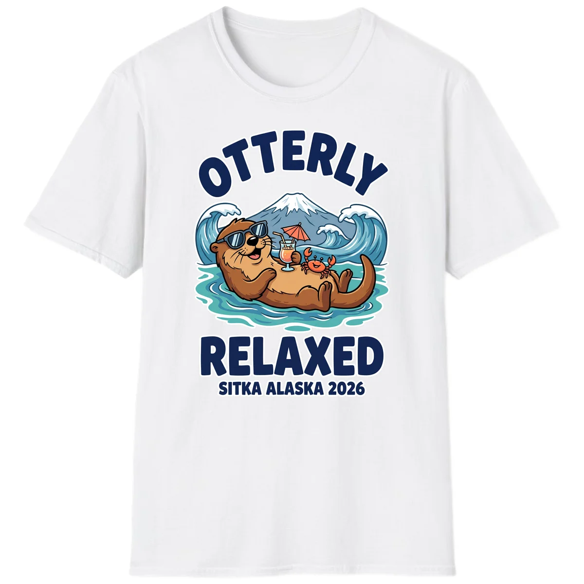 Otter Relaxed Sitka Alaska 2026 T-Shirt in White