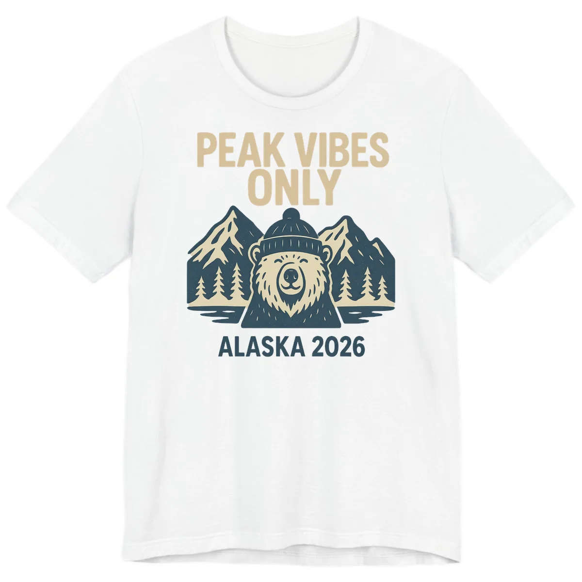 Peak Vibes Only Alaska 2026 Premium Tee in White