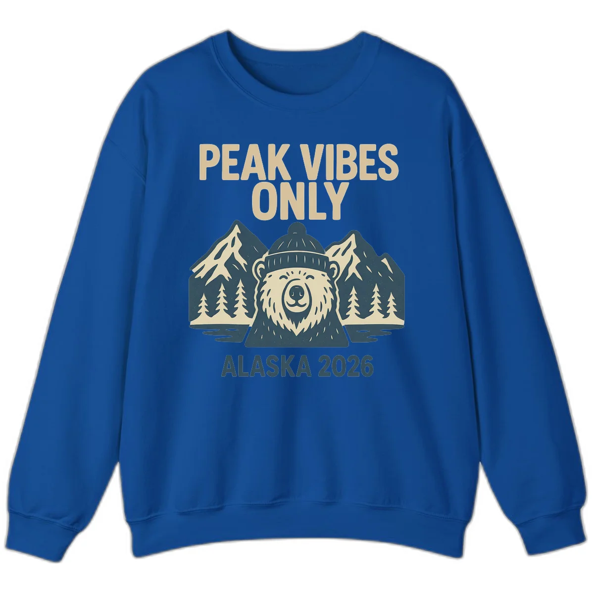 Peak Vibes Only Alaska 2026 Sweatshirt in Royal