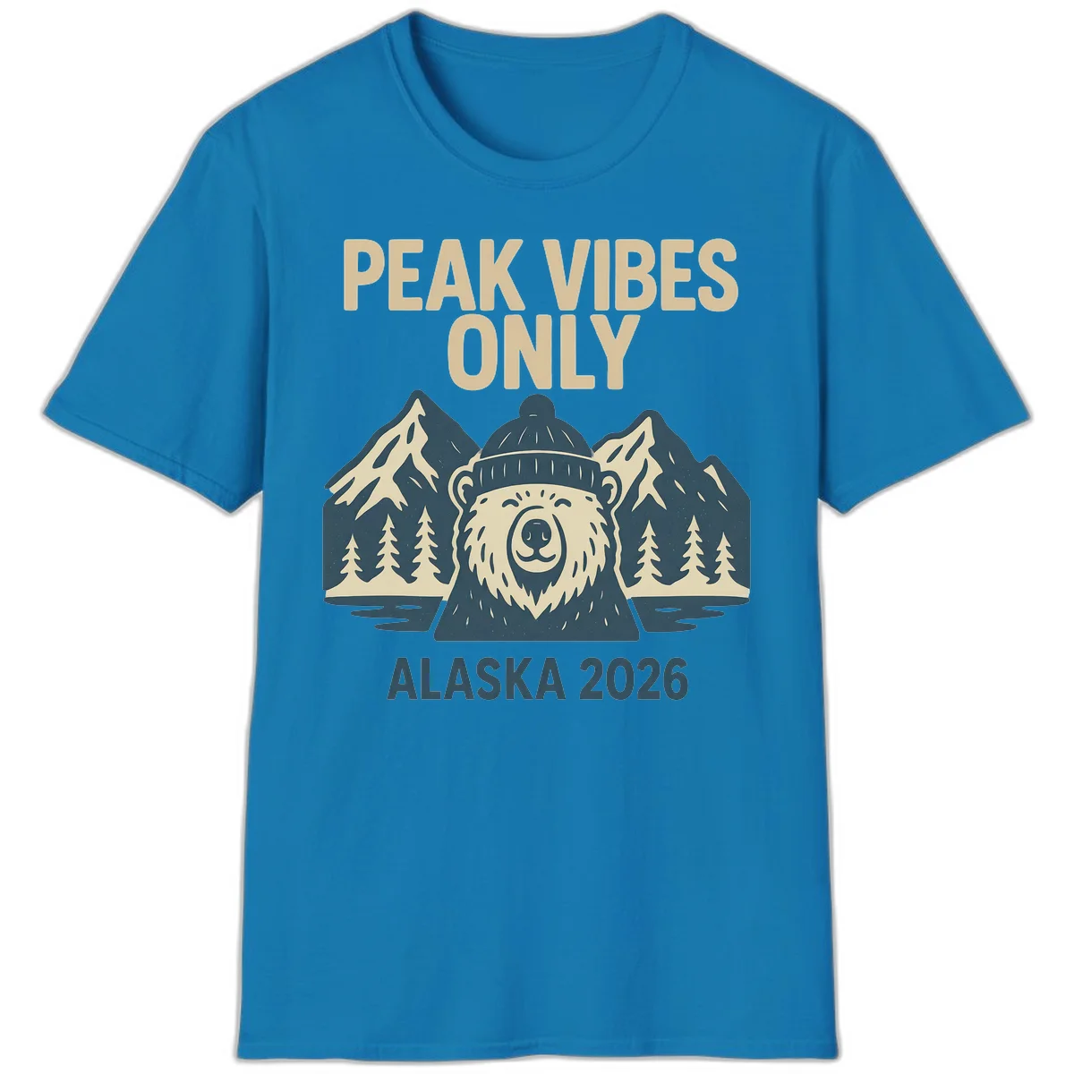 Peak Vibes Only Alaska 2026 T-Shirt in Sapphire