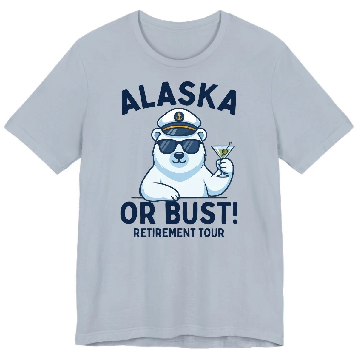 Alaska Or Bust Retirement Tour Polar Bear Premium T-Shirt in Light Blue