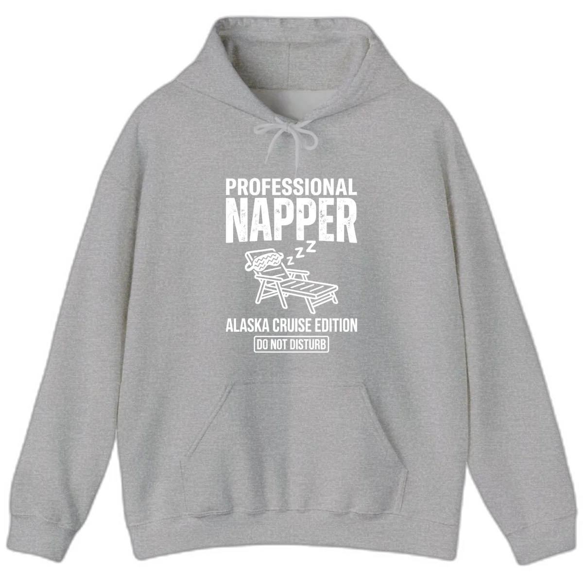 Professional Napper Alaska Cruise Edition Hoodie in Sport Grey