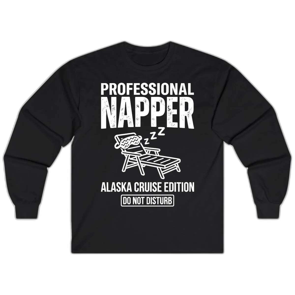 Professional Napper Alaska Cruise Edition Long Sleeve in Black