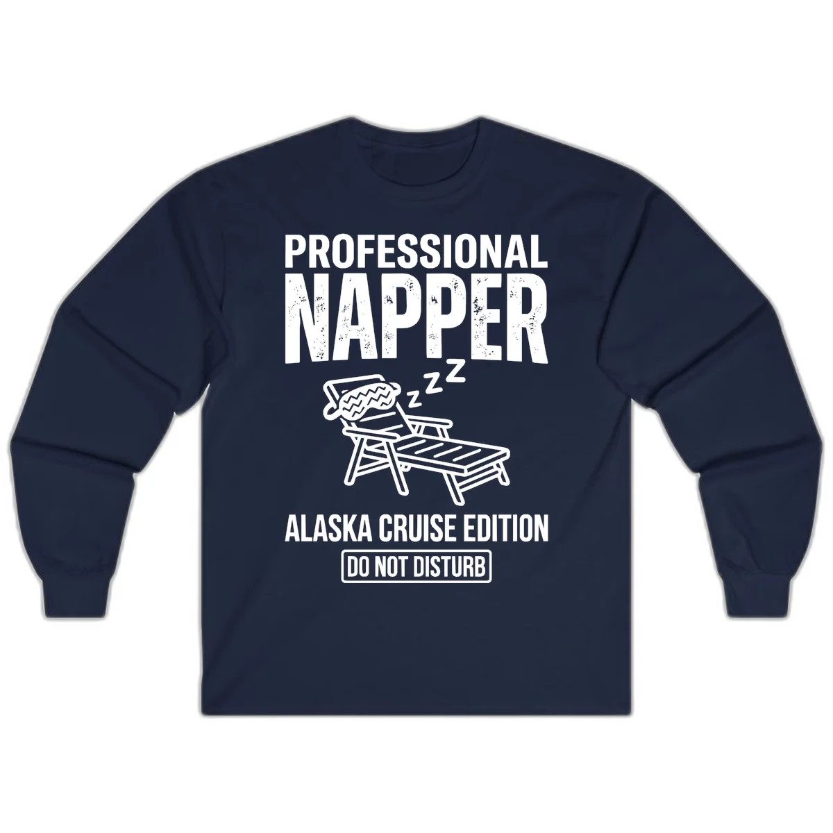 Professional Napper Alaska Cruise Edition Long Sleeve in Navy