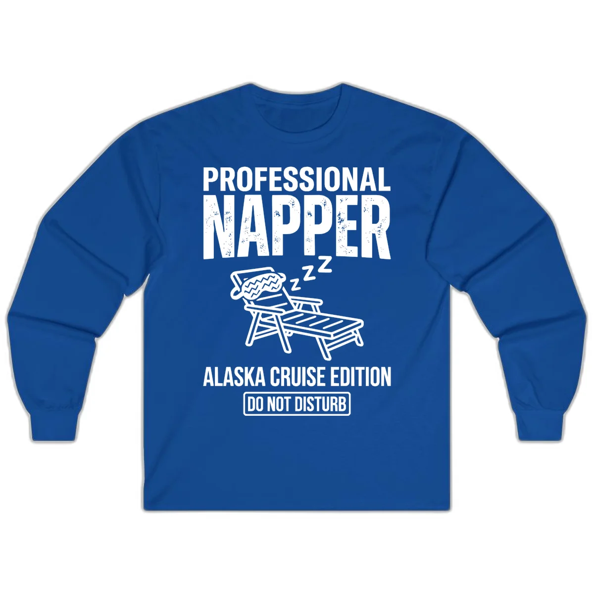Professional Napper Alaska Cruise Edition Long Sleeve in Royal