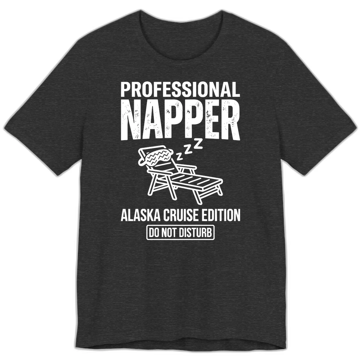 Professional Napper Alaska Cruise Edition Premium Tee in Dark Grey Heather