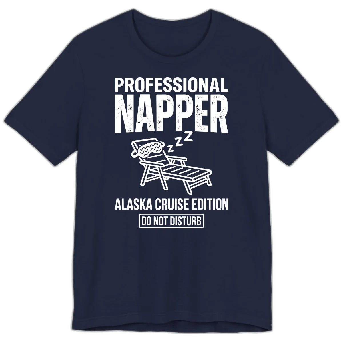 Professional Napper Alaska Cruise Edition Premium Tee in Navy