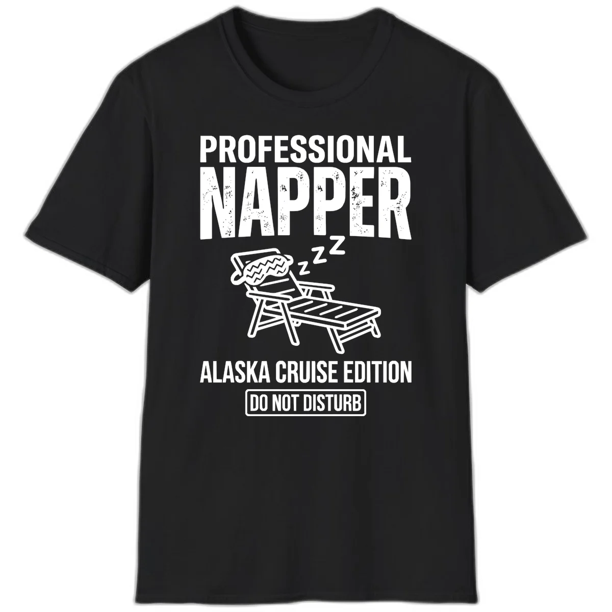 Professional Napper Alaska Cruise Edition T-Shirt in Black