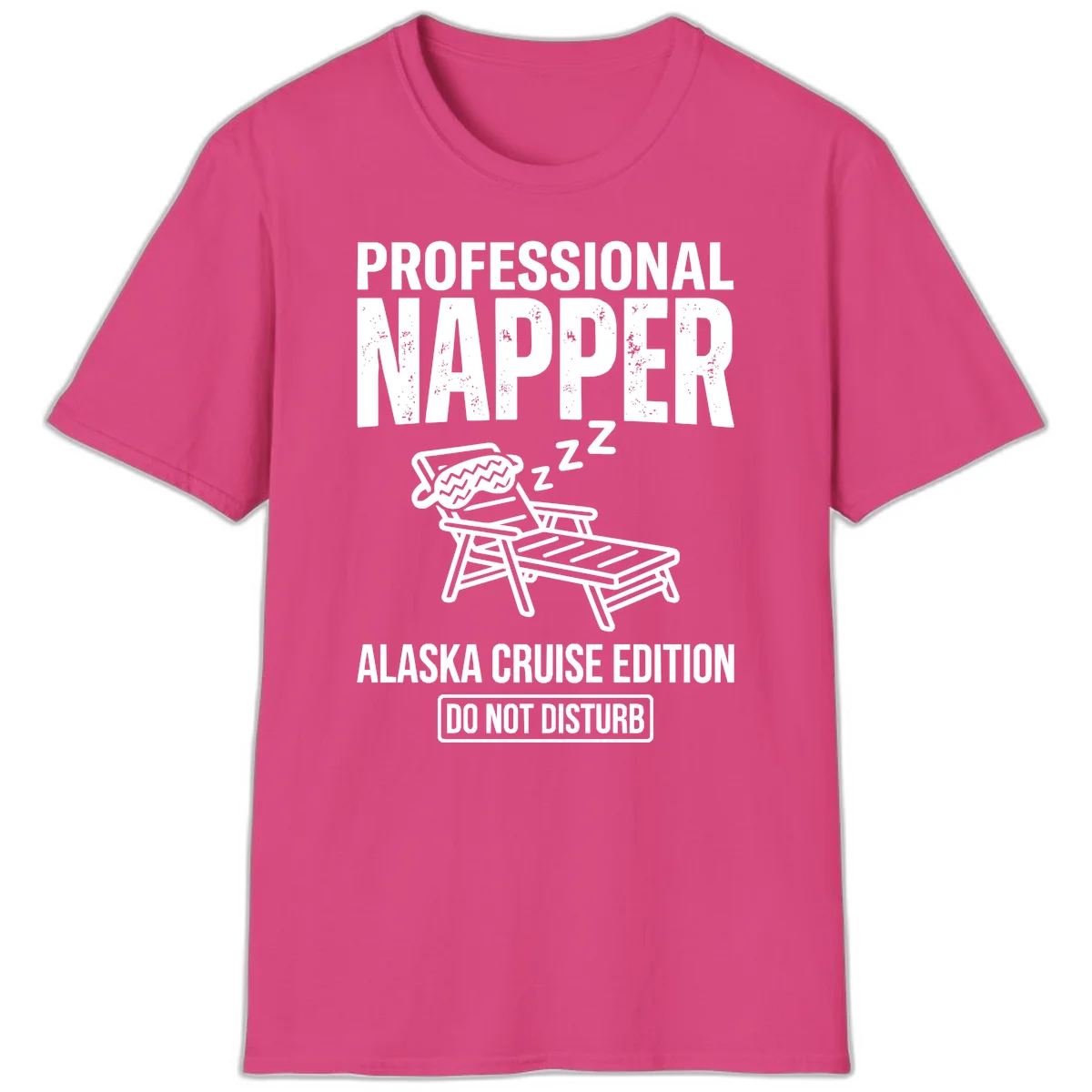 Professional Napper Alaska Cruise Edition T-Shirt in Heliconia