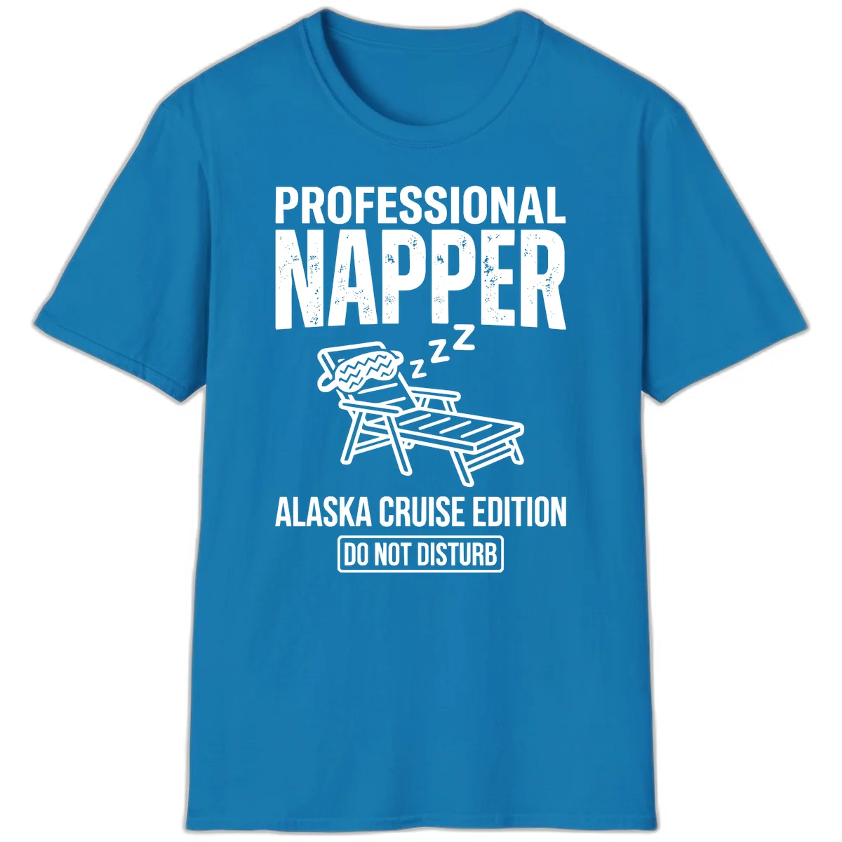 Professional Napper Alaska Cruise Edition T-Shirt in Sapphire