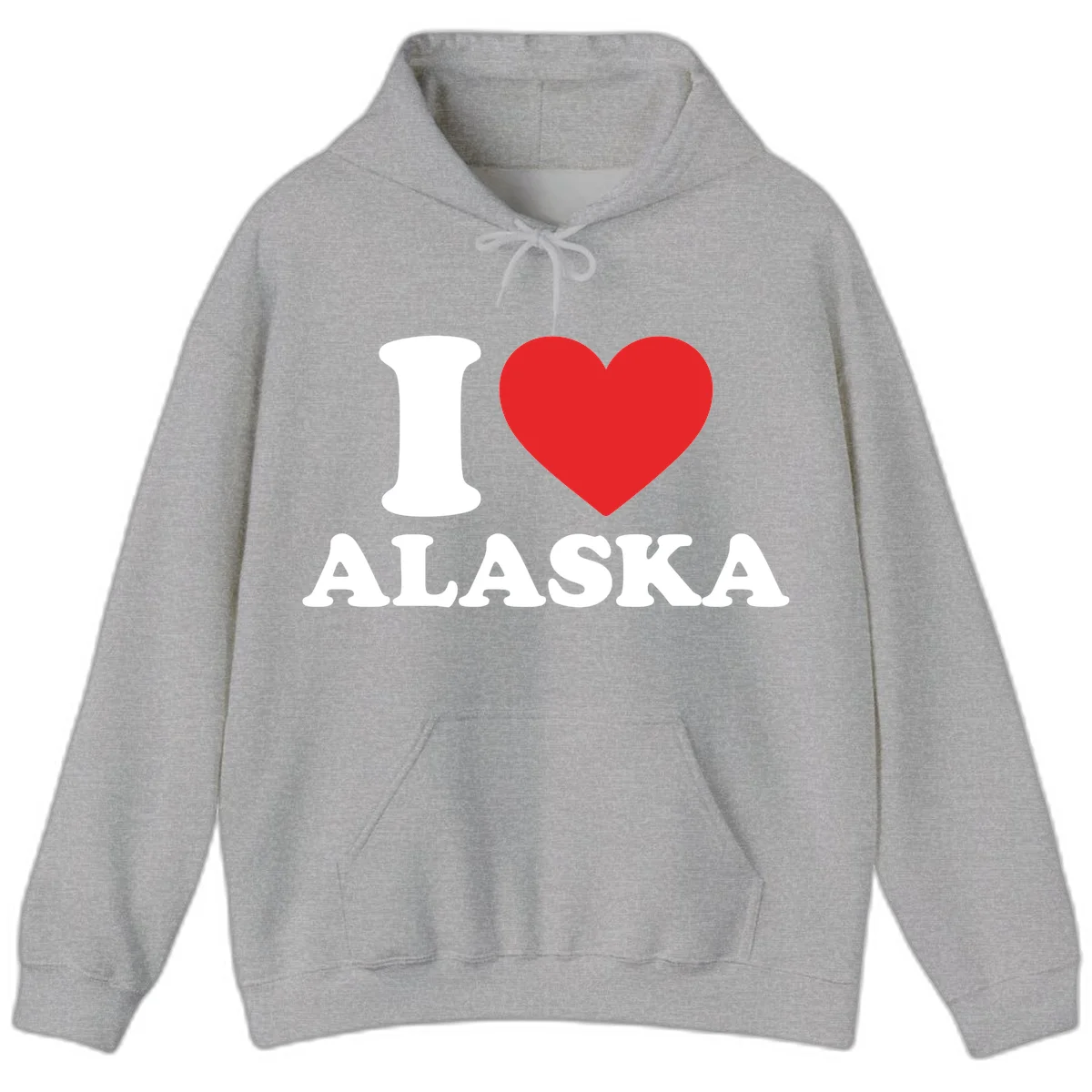 Pure Love Heart Hoodie in Sport Grey