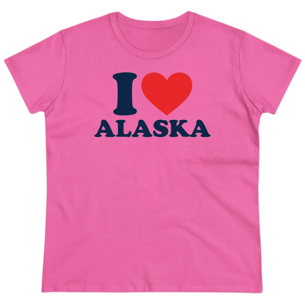 Pure Love Heart Ladies Tee in Azalea