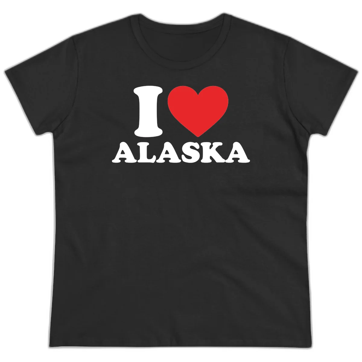 Pure Love Heart Ladies Tee in Black