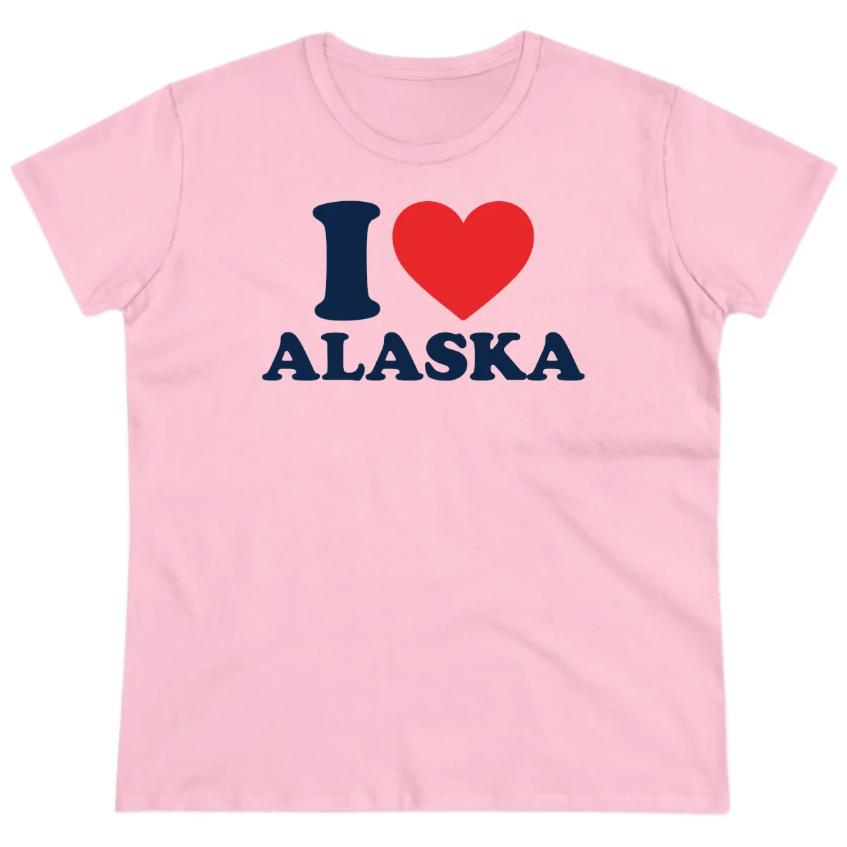 Pure Love Heart Ladies Tee in Light Pink