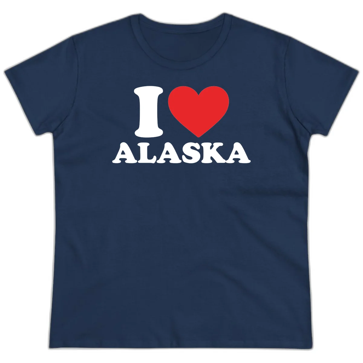 Pure Love Heart Ladies Tee in Navy