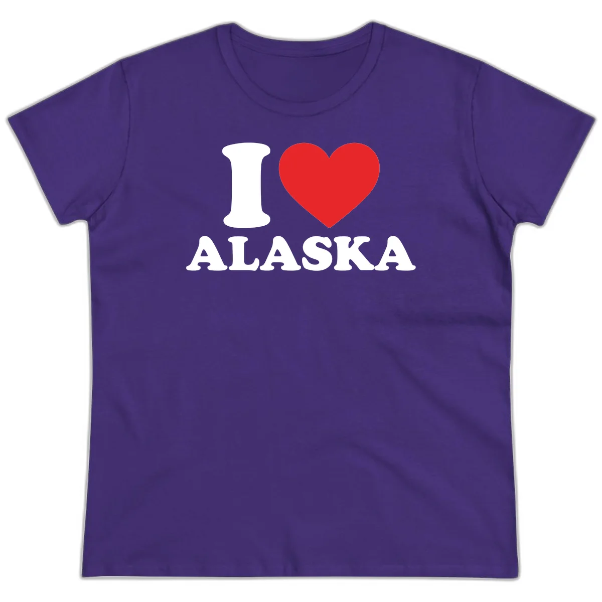 Pure Love Heart Ladies Tee in Purple