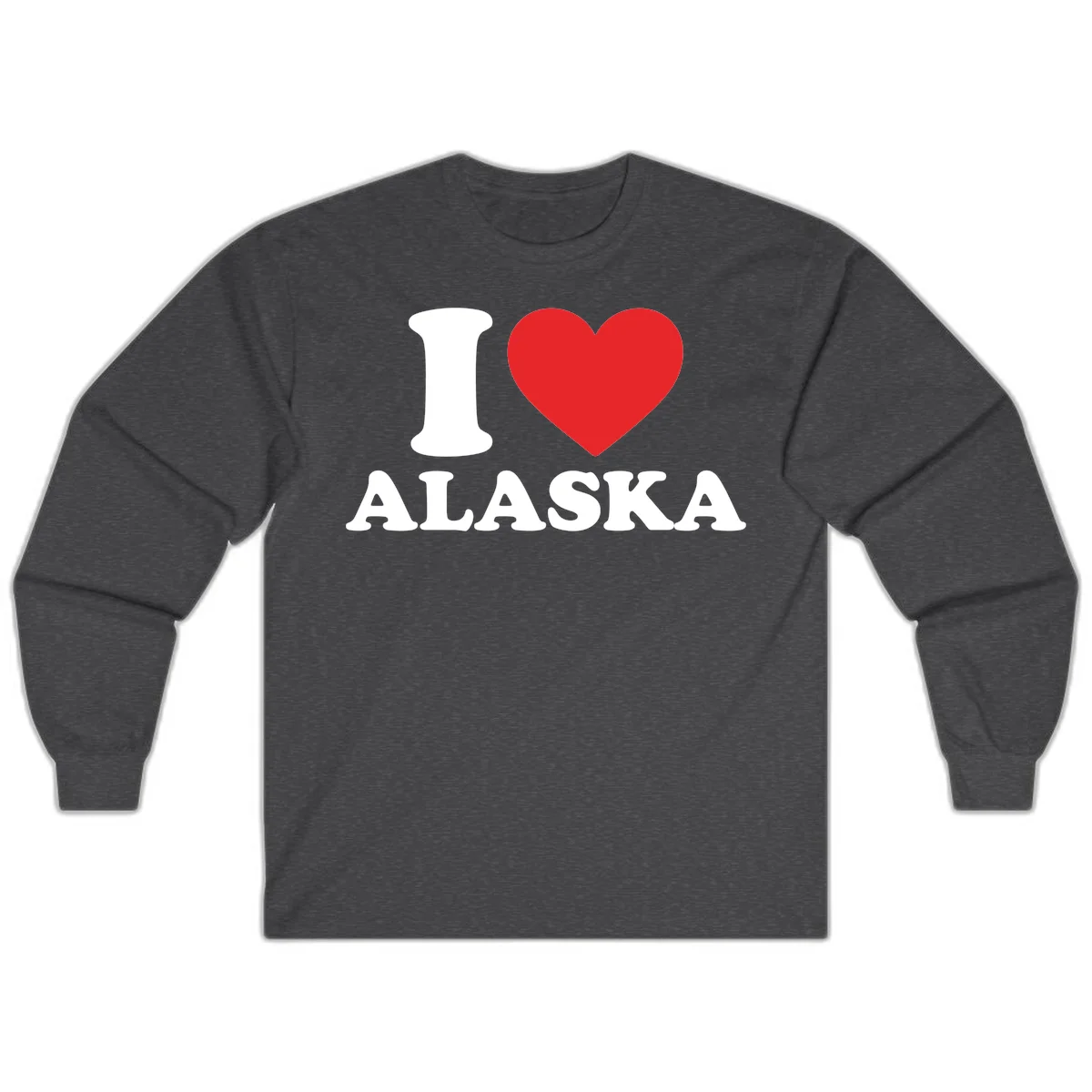 Pure Love Heart Long Sleeve in Dark Heather