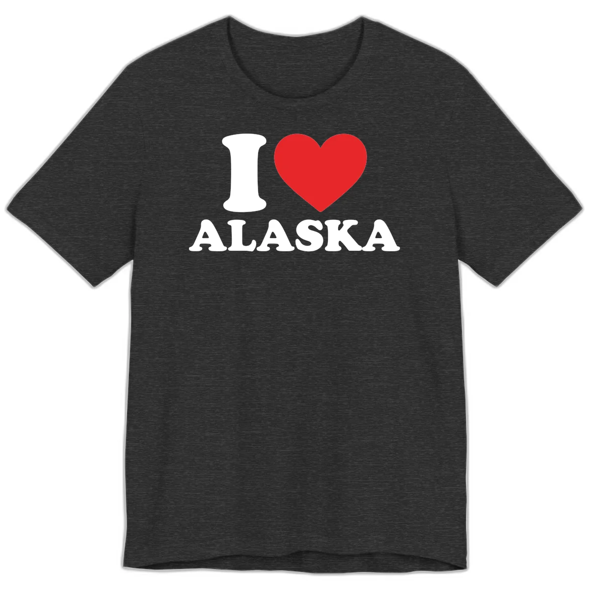 Pure Love Heart Premium Tee in Dark Grey Heather