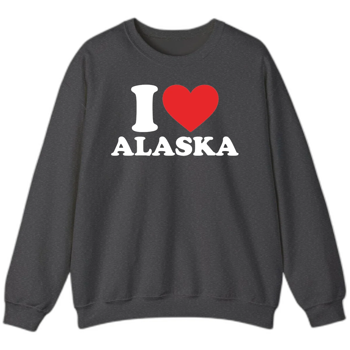 Pure Love Heart Sweatshirt in Dark Heather