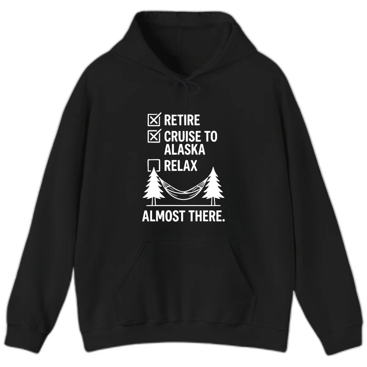 Retirement Cruise Checklist Relaxing Soon Hoodie in Black