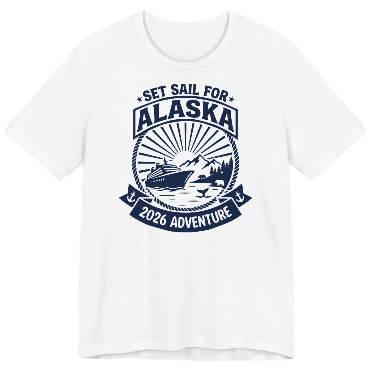 Set Sail For Alaska 2026 Adventure Premium Tee in White