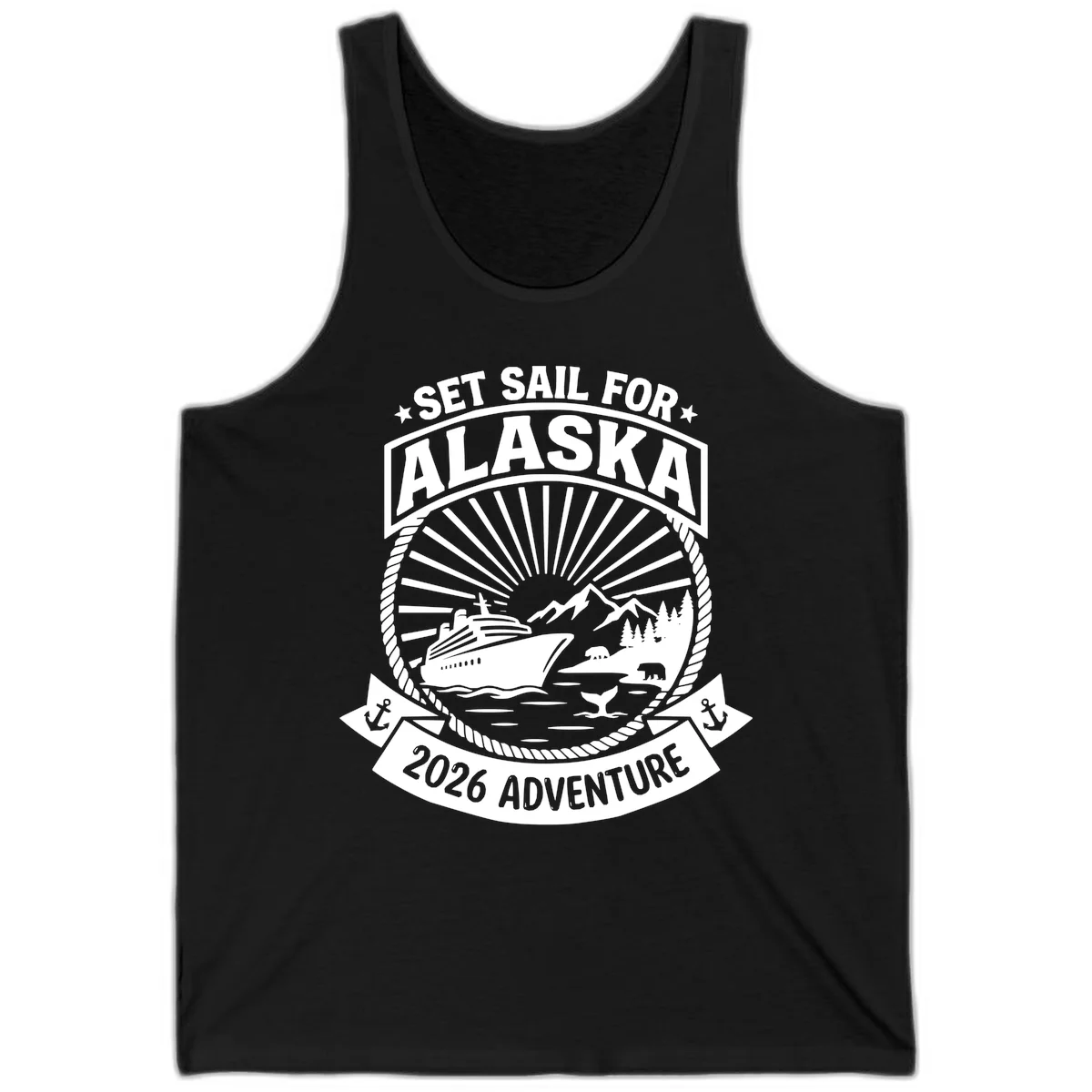 Set Sail For Alaska 2026 Adventure Tank in Black