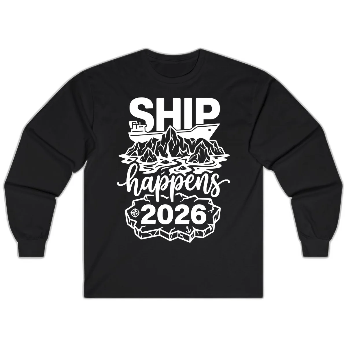 Ship Happens Alaska Cruise 2026 Long Sleeve in Black