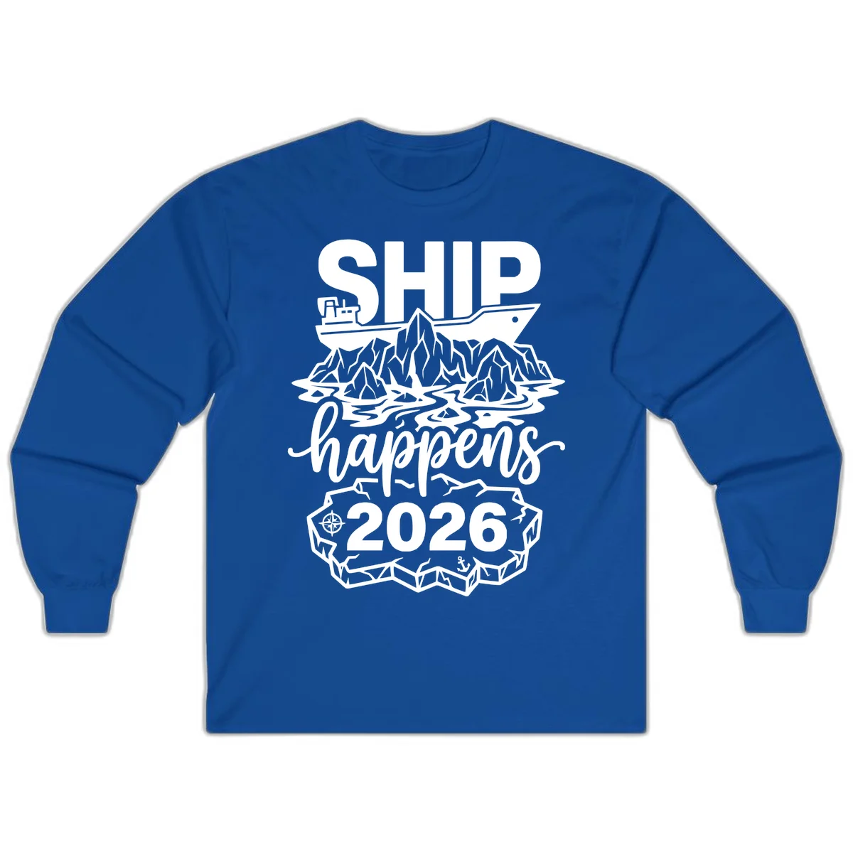 Ship Happens Alaska Cruise 2026 Long Sleeve in Royal