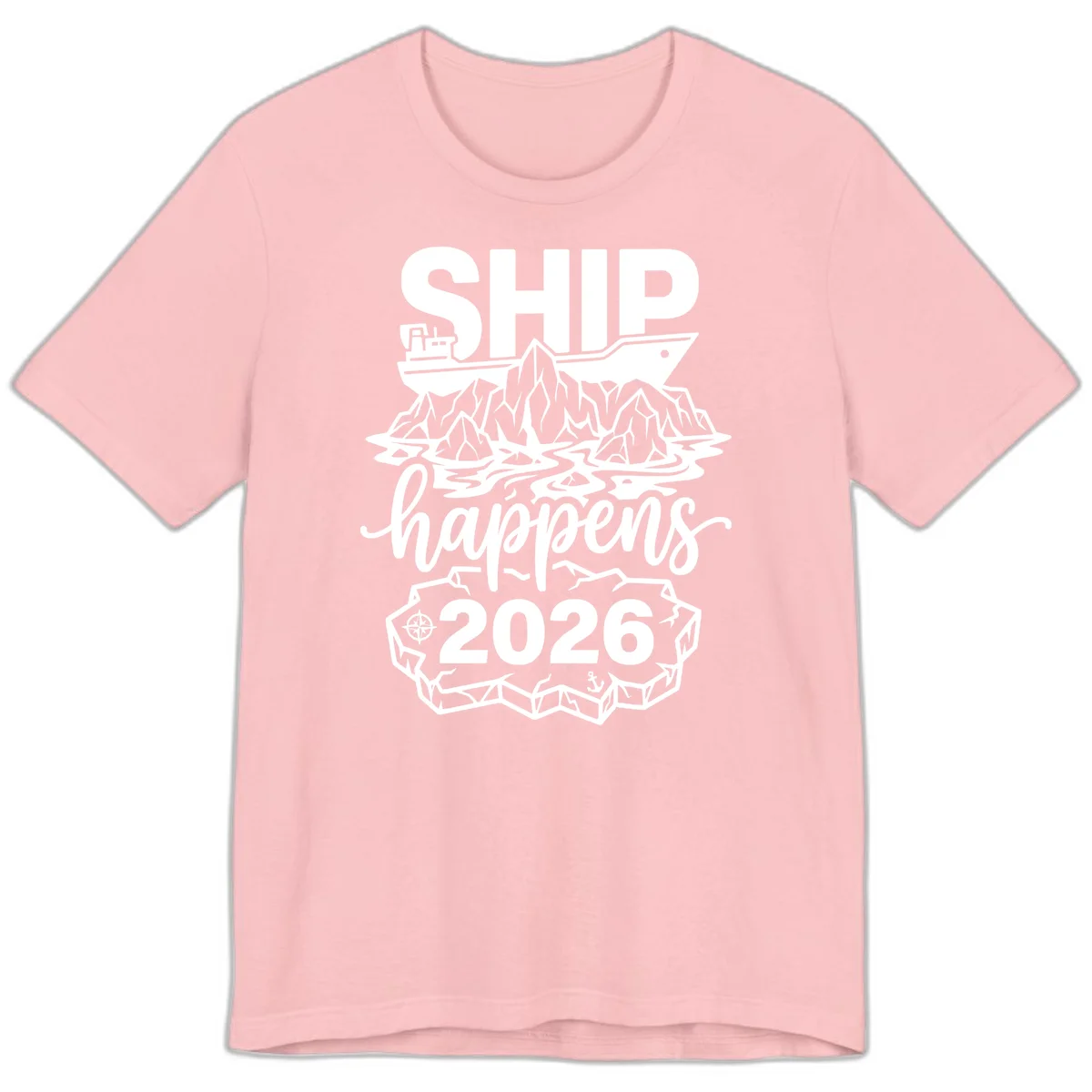 Ship Happens Alaska Cruise 2026 Premium Tee in Pink