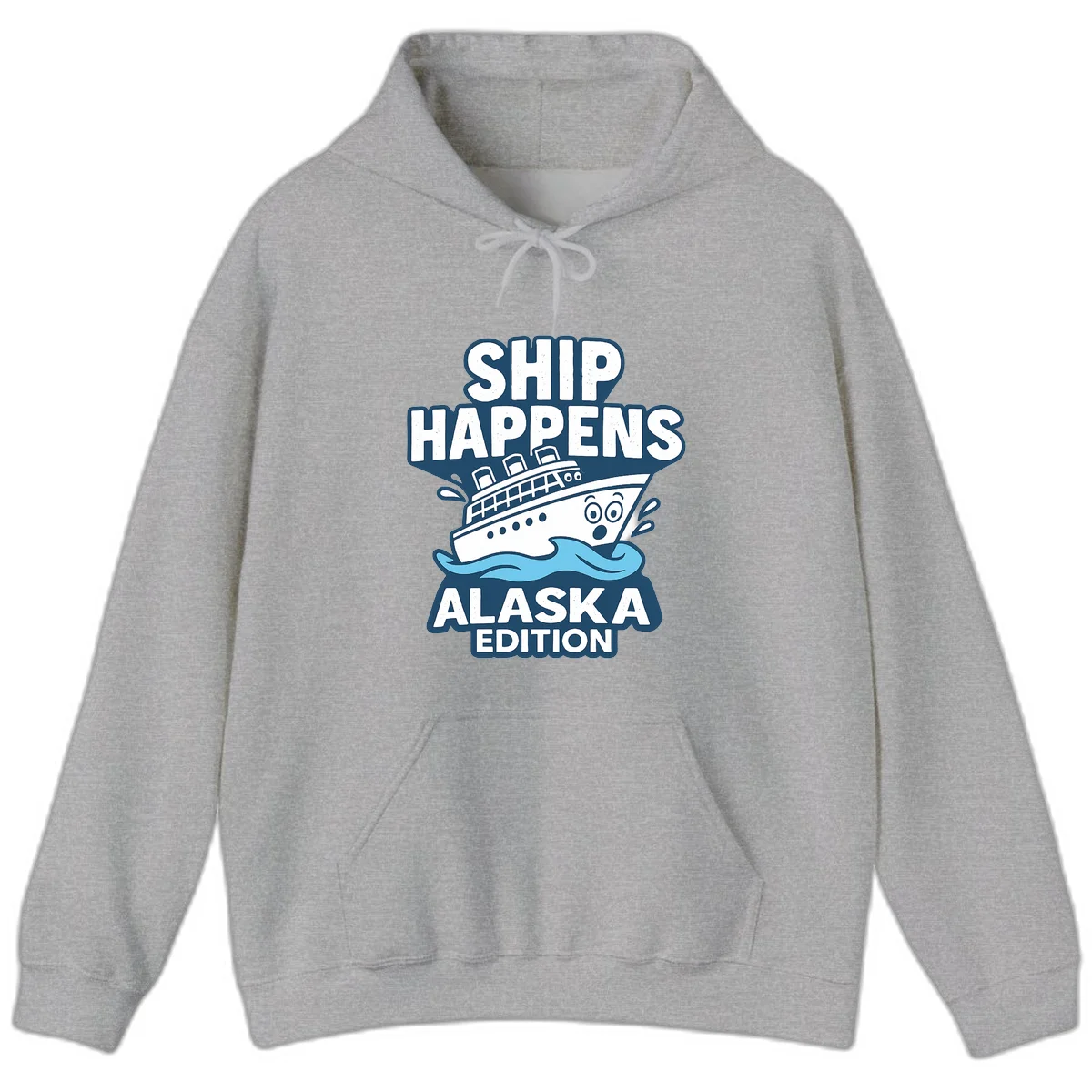 Ship Happens Alaska Edition Hoodie in Sport Grey