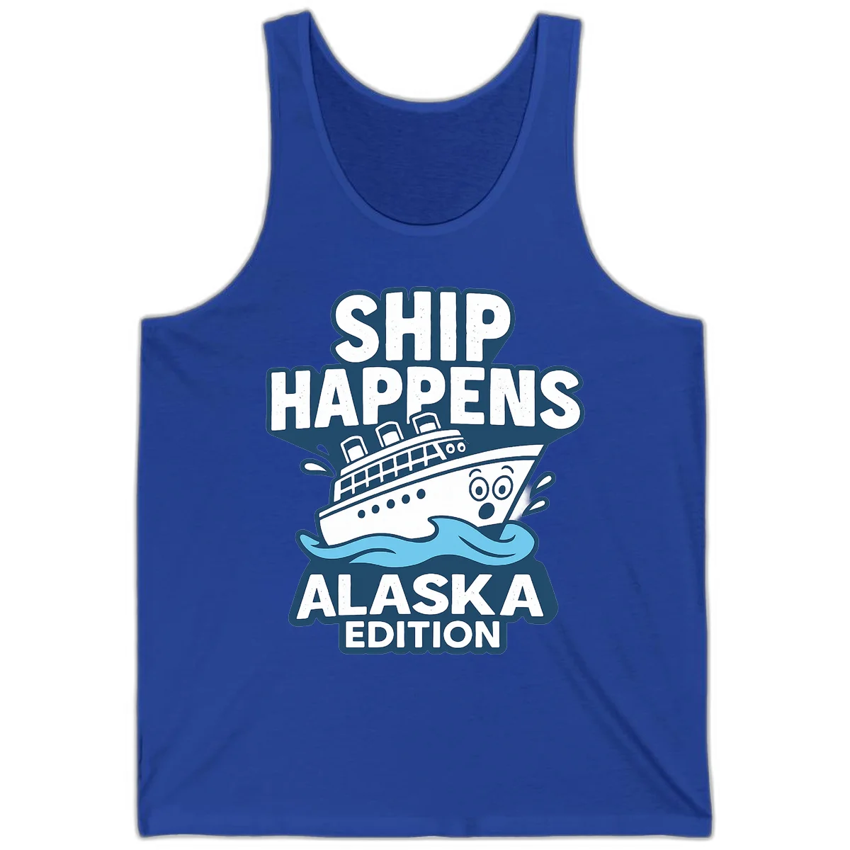 Ship Happens Alaska Edition Tank Top in True Royal