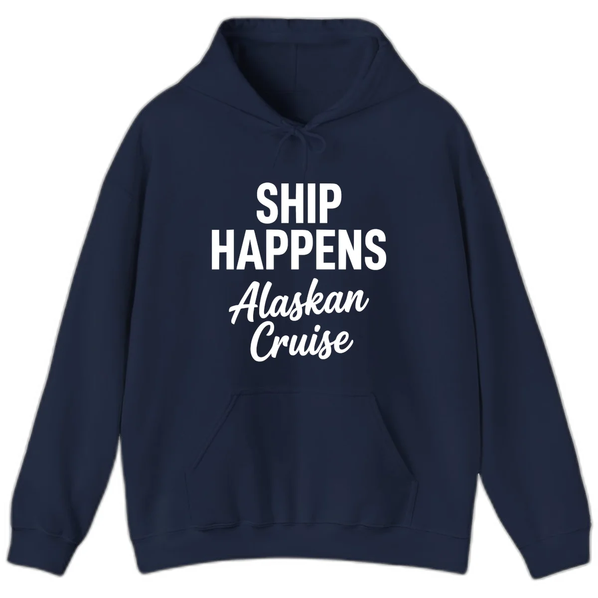 Ship Happens Alaskan Cruise Hoodie in Navy