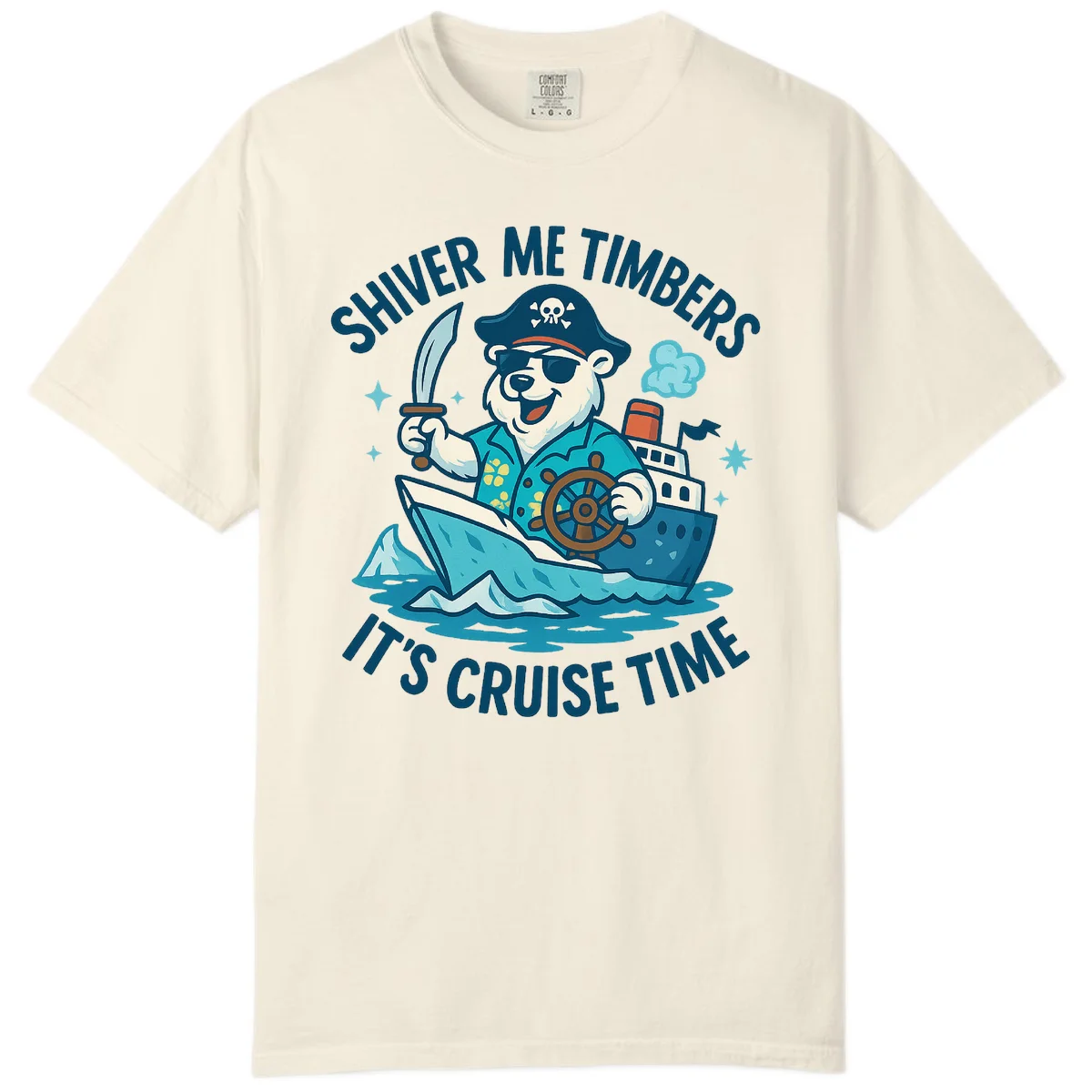 Shiver Me Timbers Cruise Time Comfort Color in Ivory