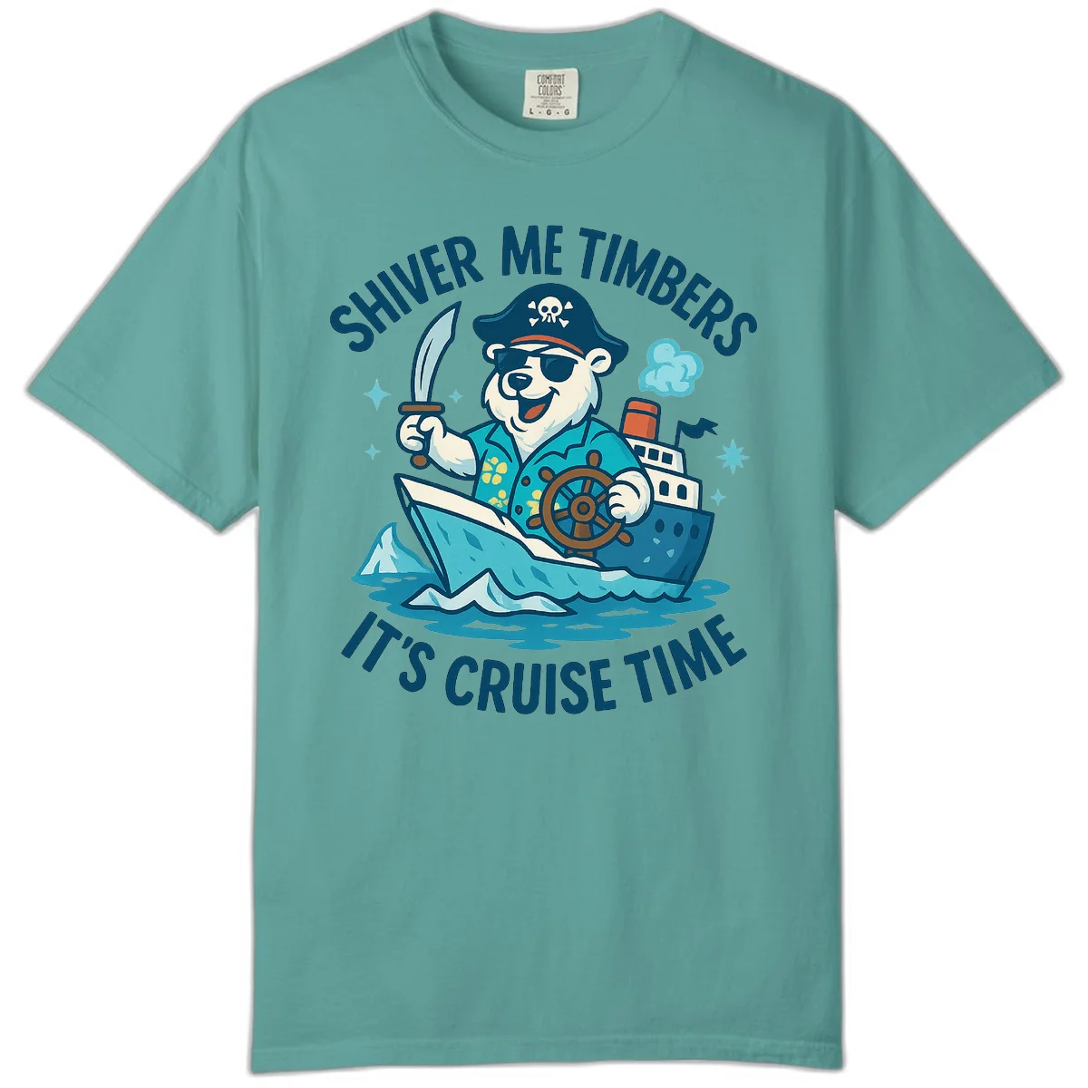Shiver Me Timbers Cruise Time Comfort Color in Seafoam