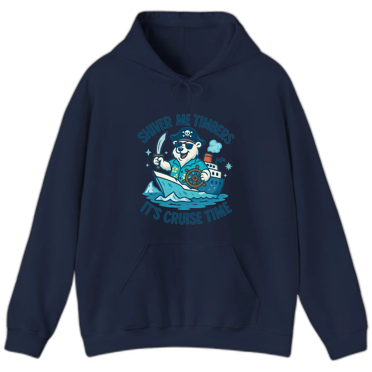 Shiver Me Timbers Cruise Time Hoodie in Navy