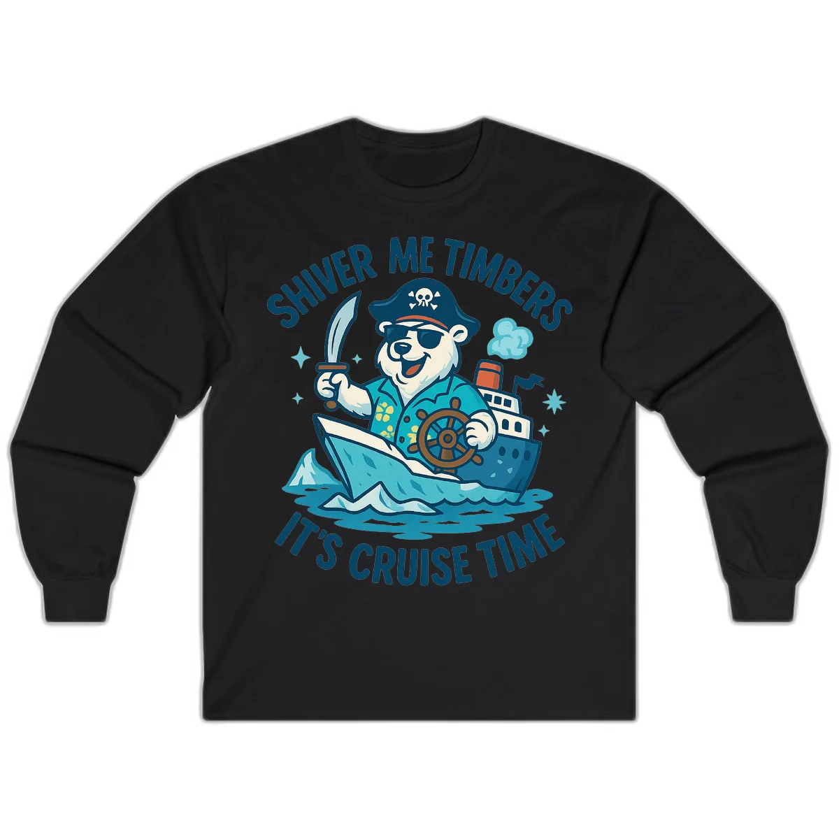 Shiver Me Timbers Cruise Time Long Sleeve in Black