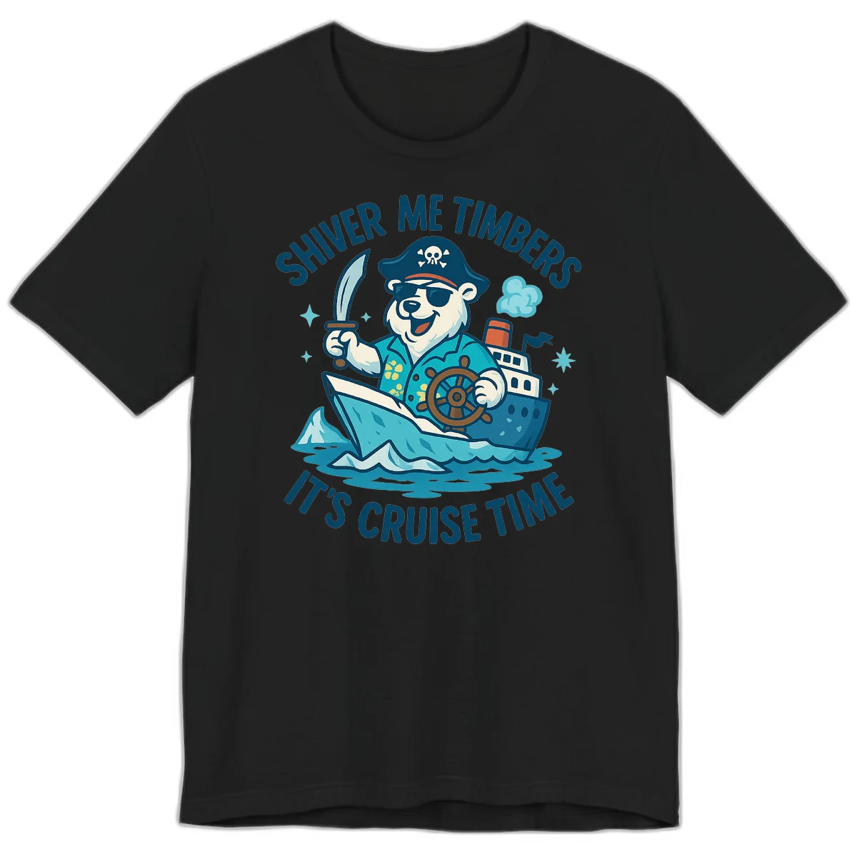 Shiver Me Timbers Cruise Time Premium Tee in Black