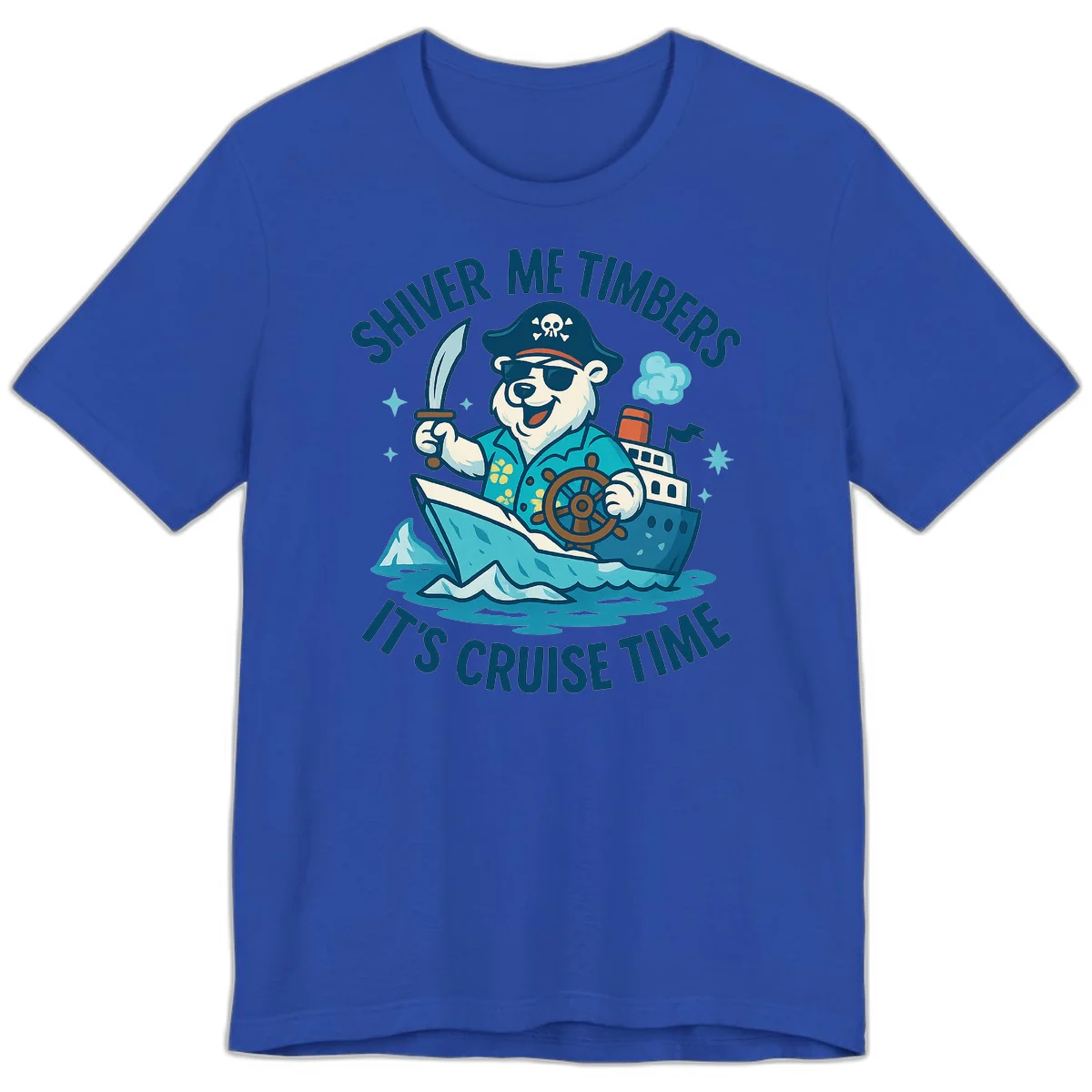Shiver Me Timbers Cruise Time Premium Tee in True Royal