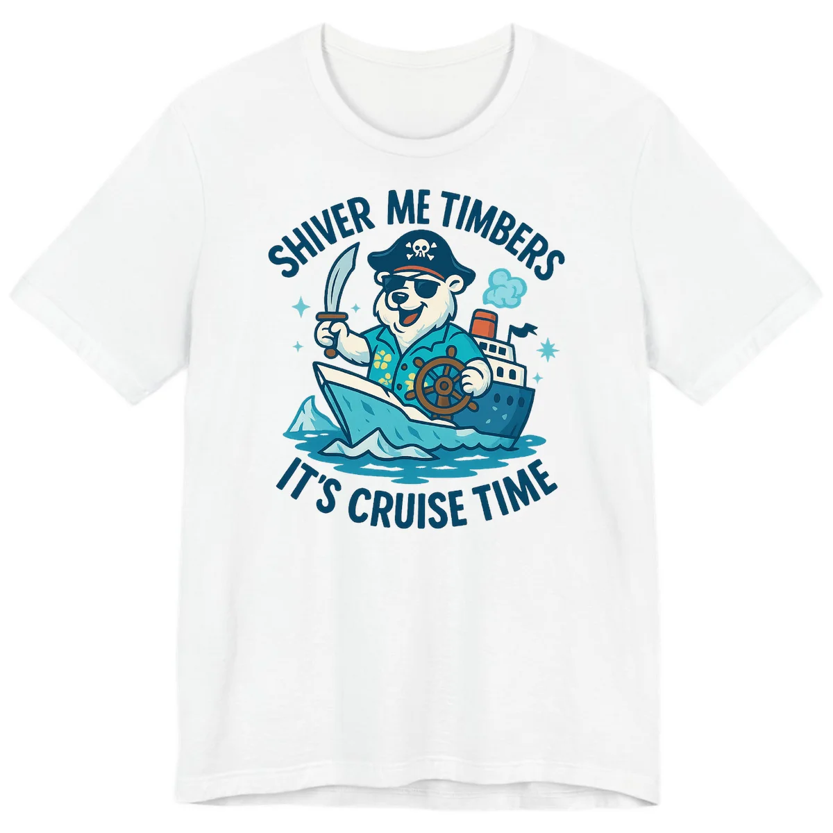Shiver Me Timbers Cruise Time Premium Tee in White