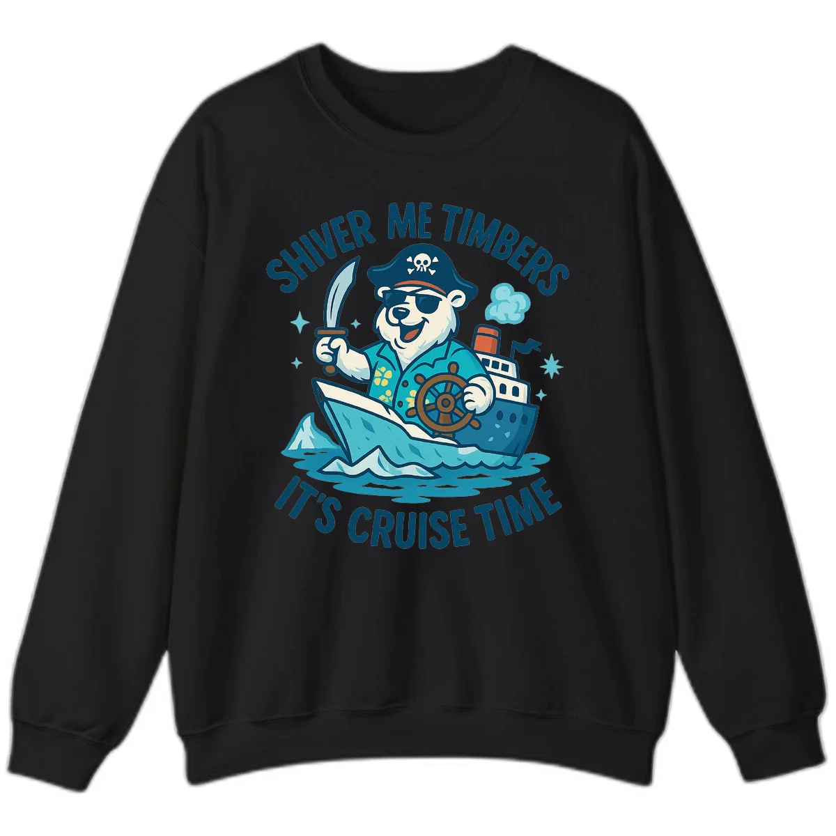 Shiver Me Timbers Cruise Time Sweatshirt in Black