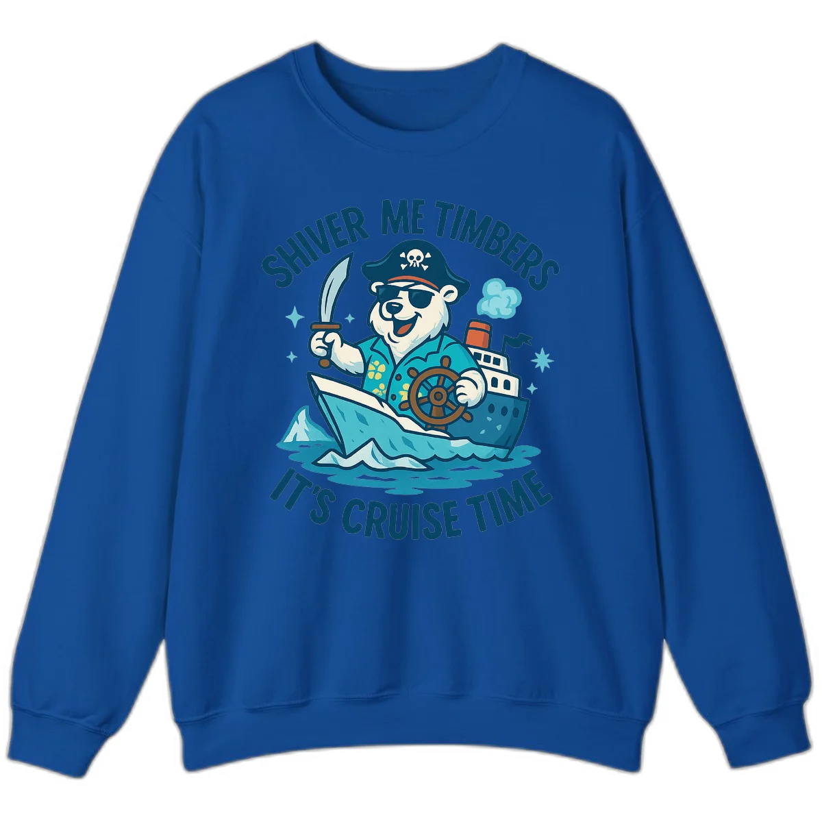 Shiver Me Timbers Cruise Time Sweatshirt in Royal