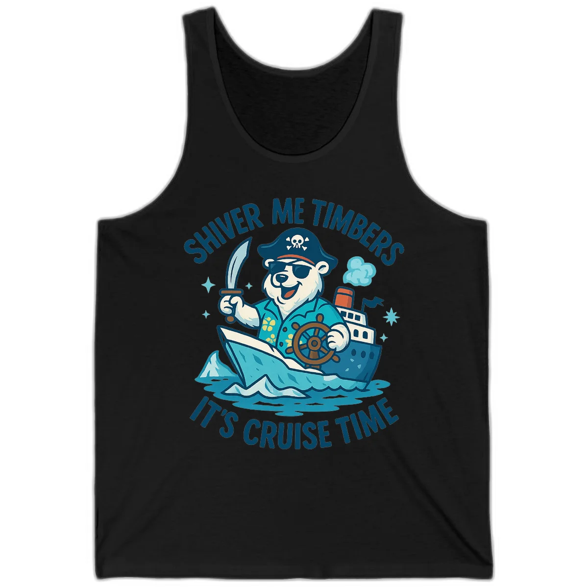 Shiver Me Timbers Cruise Time Tank in Black