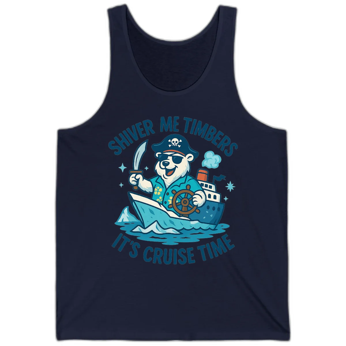 Shiver Me Timbers Cruise Time Tank in Navy